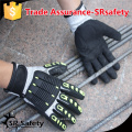 SRSAFETY Schwarze große Qualität Handschuhe mit besten Preis Anti-Schlag-Handschuhe / schneiden resistent Arbeitshandschuhe / Stoß absorbieren Handschuhe